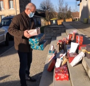 Lantriac : 160 boîtes de Noël récupérées pour les plus démunis