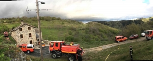 Fay-sur-Lignon : les pompiers s&#039;entraînent avec leurs voisins de Saint-Martin-de-Valamas