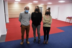 Philippe Guérin (président de l&#039;OGEC), Carole Faugier (directrice adjointe) et Gisèle Sagnol (directrice)