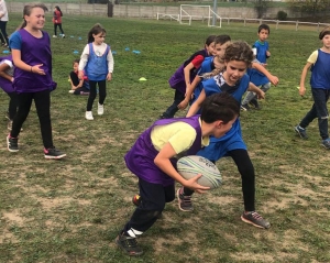 Rencontre sportive à l&#039;école publique de Saint-Maurice-de-Lignon