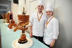 Yssingeaux : des créations sucrées sur le thème de Paris 2024 au concours des Croquembouches (vidéo)