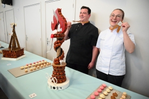 Yssingeaux : des créations sucrées sur le thème de Paris 2024 au concours des Croquembouches (vidéo)