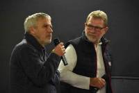 Guy Audibert, professeur à l&#039;Ecole nationale supérieure de Sécurité sociale de Saint-Etienne animait les échanges avec Yves Béal, président de l&#039;association Cinéma m&#039;était conté.