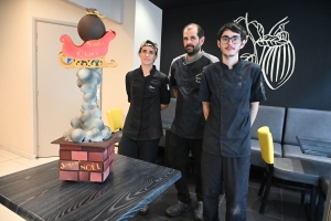 Le Monastier-sur-Gazeille : ils ont imaginé et créé une sculpture en chocolat pour Noël