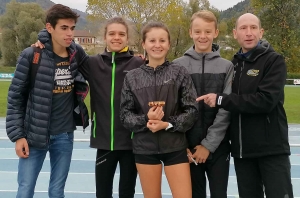 Nicolas Mialon, Arthur Fabrèges, Laurine Roupie, Loan Roupie et Franck Teyssier.