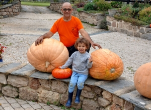 Yssingeaux : les courges géantes de Pierre Autin à &quot;Marnhac&quot;